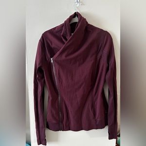 LuluLemon maroon double zip athletic jacket